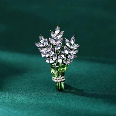 Moda Lavanda Bouquet Broche High-End Vintage Broche High-End Niche Pin Acessórios de Roupas Broche