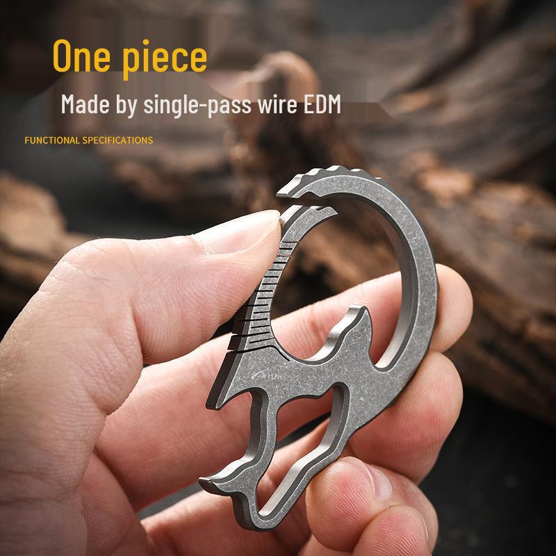 Titanium Alloy Multi-Functional Bottle Opener & Self-Defense Keychain