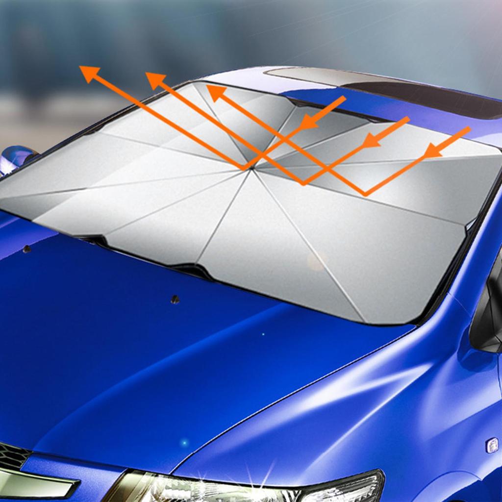 Windshield Sun Shade Umbrella Umbrella Sun Visor For Car Windshield Folding Quick-Install Heat Blocker For RV Caravan Truck Road