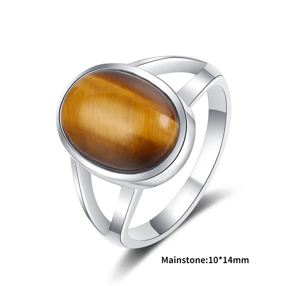 High Quality Natural Tiger Eye Rings S Silver  Ring for Women Gifts Vintage Fine Wedding Party Ring Wholesale