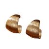 Exaggerated Large Brushed C Shape Wide Surface Light Luxury Earrings For Women