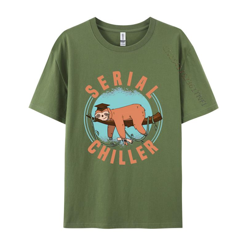 Sloth Serial Chiller Chill Your Life T Shirt Mens Cotton TShirts Harajuku Tshirt Mens Designer Clothes