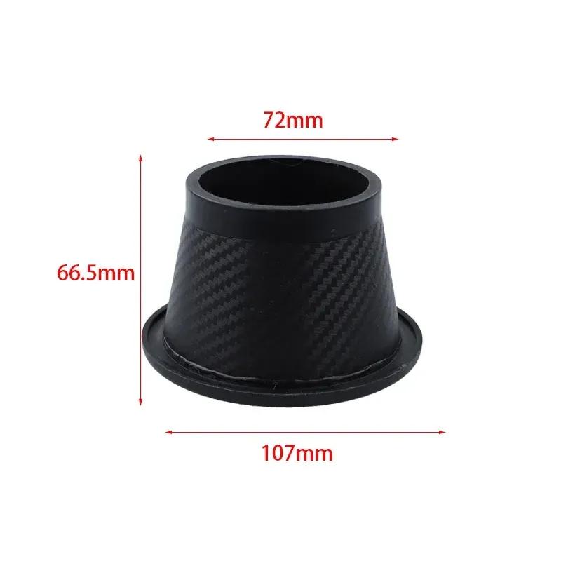 Kit d'admission d'air turbo universel pour pare-chocs avant de voiture, kit d'admission de turbine ABS, tuyau d'entonnoir d'air, aspect fibre de carbone