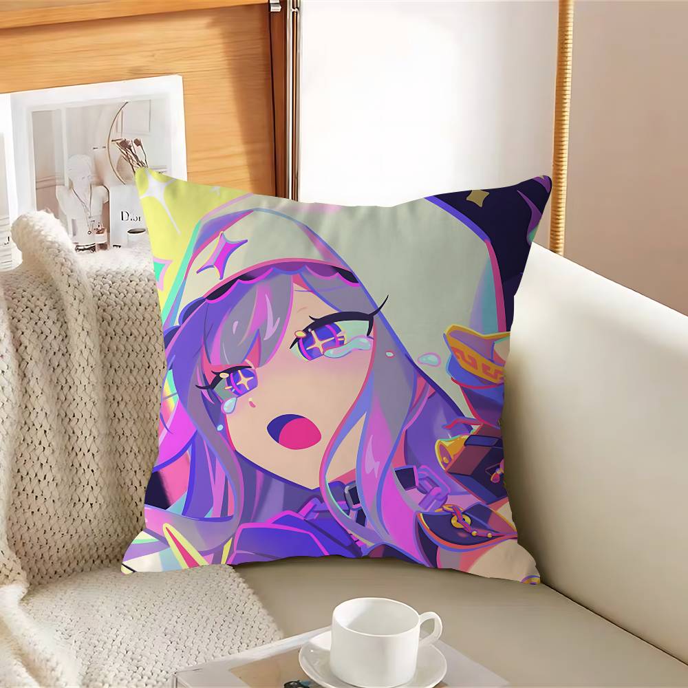 

Animation M-Muse Cartoon D-Dashs Pillow Case Removable Washable Cushion Cover – All-Season Soft Linen 12x12Inch