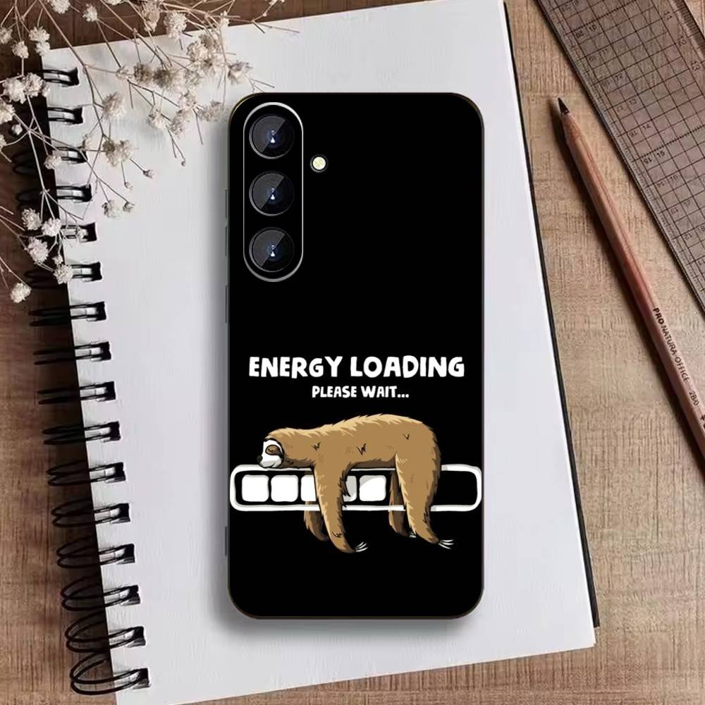 Cartoon Sloth Animal Cute  Phone Case For Samsung Galaxy A73,A72,A71,A70,A52,A51 Others Soft Black Cover Samsung a71 4g