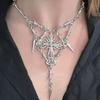 Y2k Gothic Cross Pendant Necklace for Women Men Jewelry Punk Barbed Wire Thorns Necklace Jewelry Accessory