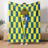 Cadiz Cf Badge Design Flannel Blanket, Soft Polyester, Modern Design, All-Season for Camping, Travel, Gifts for holidays or birthdays
