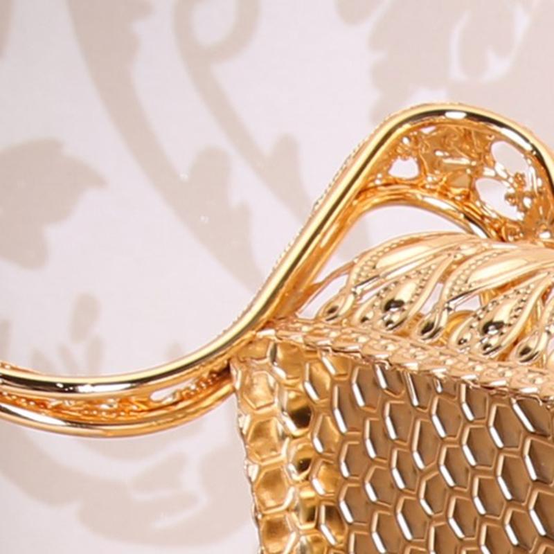 Tavă Europeană Metalică pentru Servit Fructe Cutie de Depozitare Farfurie Multifuncțională Nuntă Petrecere Ceai Suport de Afișare X3UC