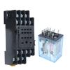 Power Control MY4NJ HH54P MY4NJ Relay with Base DC12V DC24V AC220V Small Relay 5A 14Pin Coil Power Relay DIN Rail Mounting