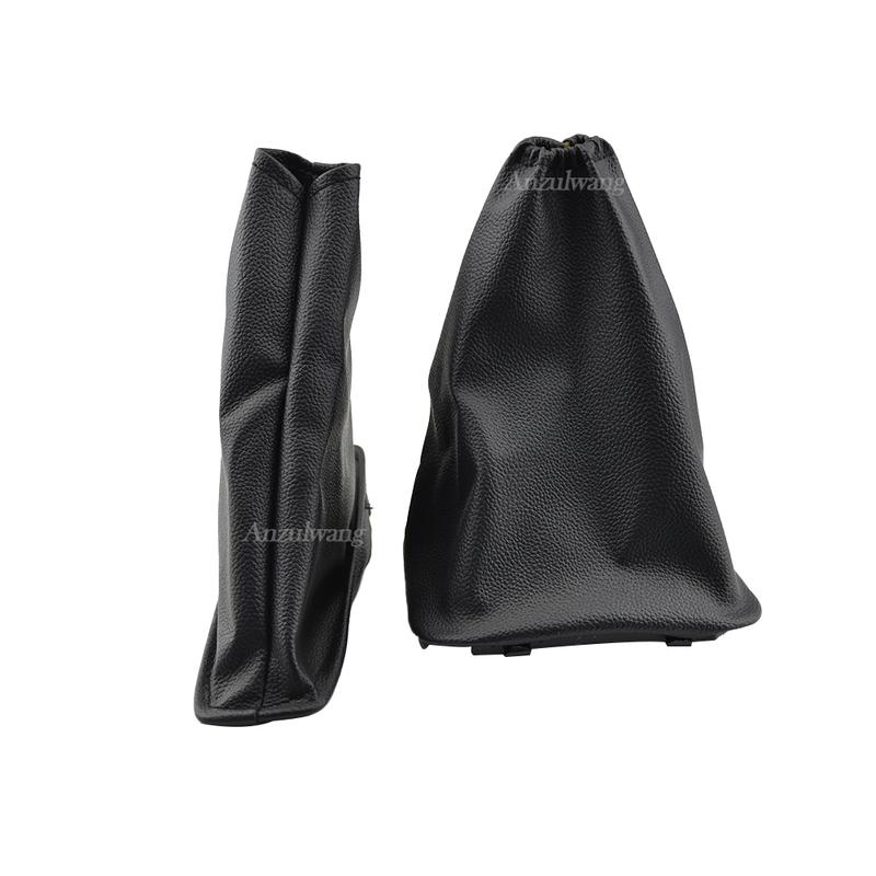 Black Leather Gear Stick Shift Gaiter Boot Cover For Toyota Corolla 2007-2013 Car Shift Knob Parking Handbrake Gaiter