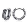 Vnox Retro Dragon Head Huggie, Vintage Stainless Steel Men Hoop Earrings, Cool Tranditinal Chinese Lucky Almut Boy Jewelry