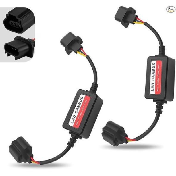 2 PCS Car LED Light Decoder, LED Bulb Anti Flicker Harness Error Code Cancel