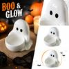 Ceramic Ghost Candle Holder Halloween Decorative Candle Stand Tabletop Accessory for Seasonal Home Decoration