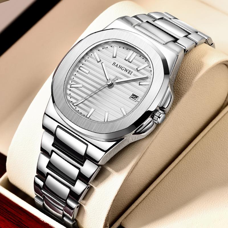 LIGE New Mens Watches Luxury Quartz Watch For Men Business Casual Wristwatch Stainless Steel Luminous Waterproof Date Clock