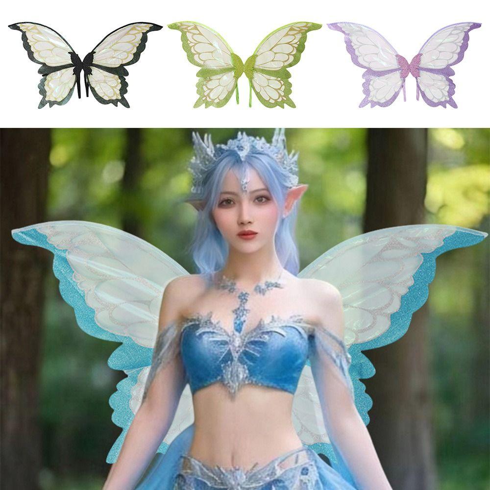 Sparkling Fairy Wings Two-Color Halloween Costume Accessories Funny Butterfly Costume Wings