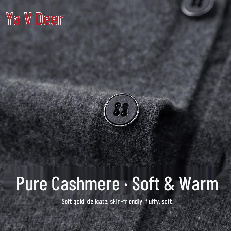 Yalu Men's Pure Cashmere V-Neck Cardigan