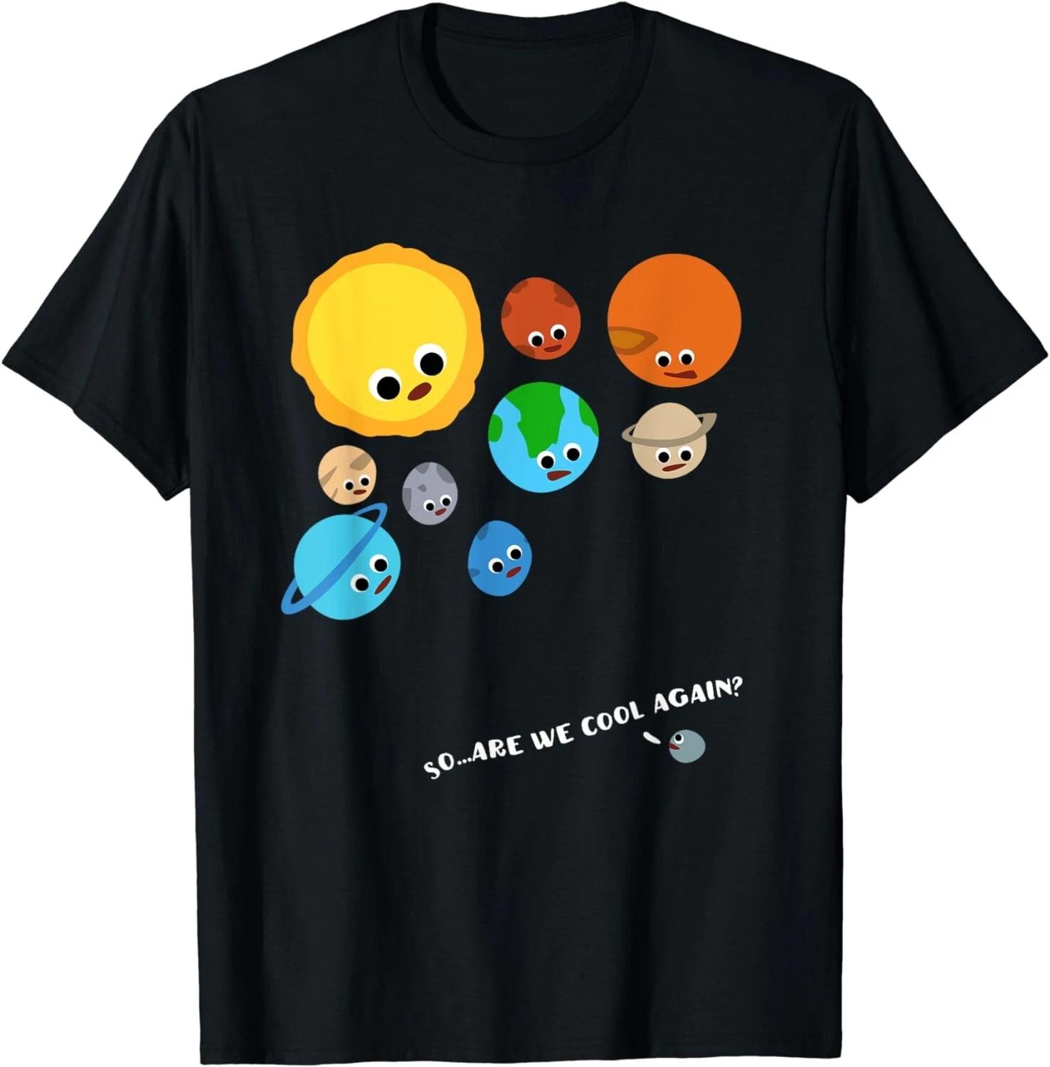 Funny Pluto versus Solar System Planets Unisex T-Shirt 4XL