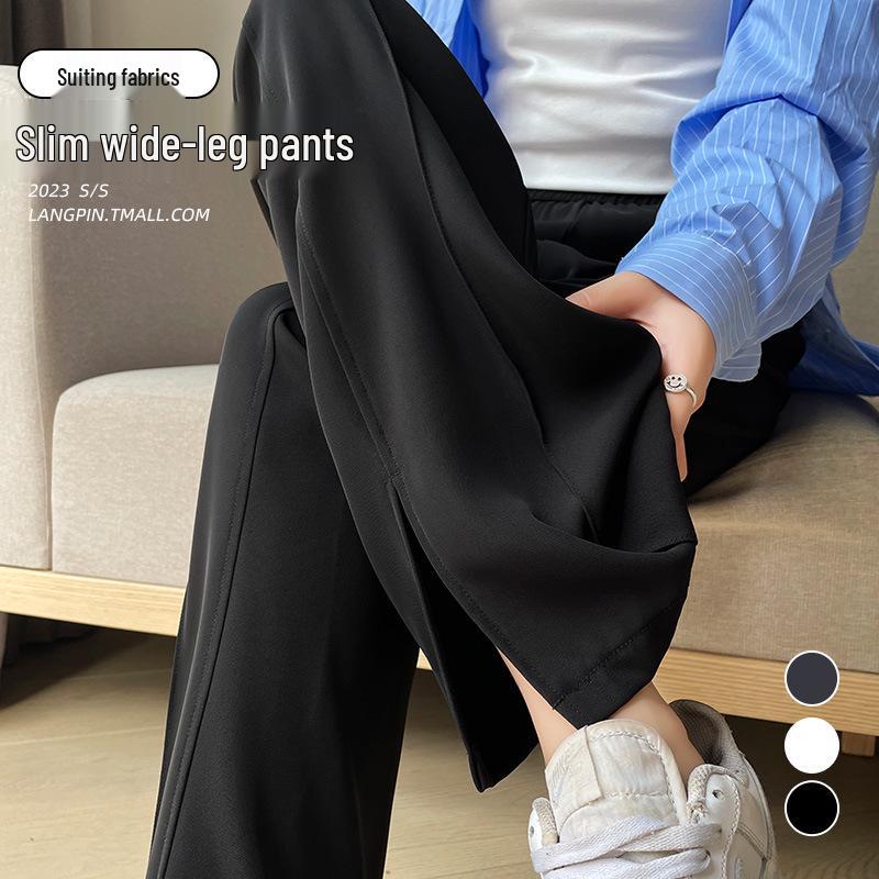 

Women s Plus Size High Waist Black Suit Pants - Slimming Micro Flare with Slit L