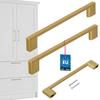 Kotarbau® Kitchen Furniture Handle Classic Modern Oblong Long Matte Gold 190 Mm Spacing 160 Mm Set Of 2