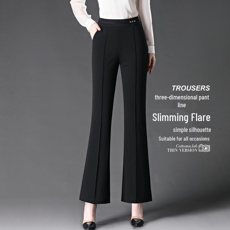 High Waist Slimming Bootcut Pants for Middle-Aged Women – 2025 Spring Collection