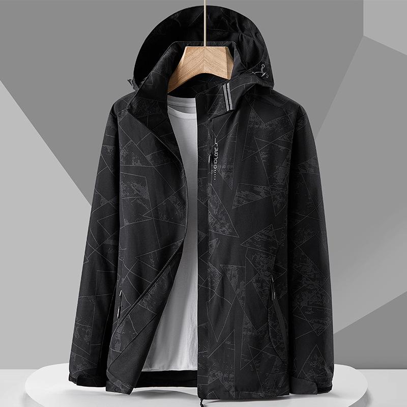 

Unisex Lightweight Camouflage Windbreaker Jacket for Spring/Autumn - Windproof Outdoor Mountaineering Wear 3XL