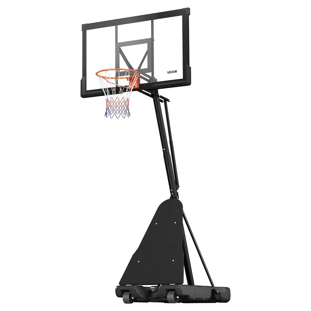 Tragbarer Basketballkorb, Höhenverstellung 3,05 m Basketballkorb & Korb, Basketballkorb Outdoor mit 1270 mm PC-Rückwand für Kinder, Erwachsene in