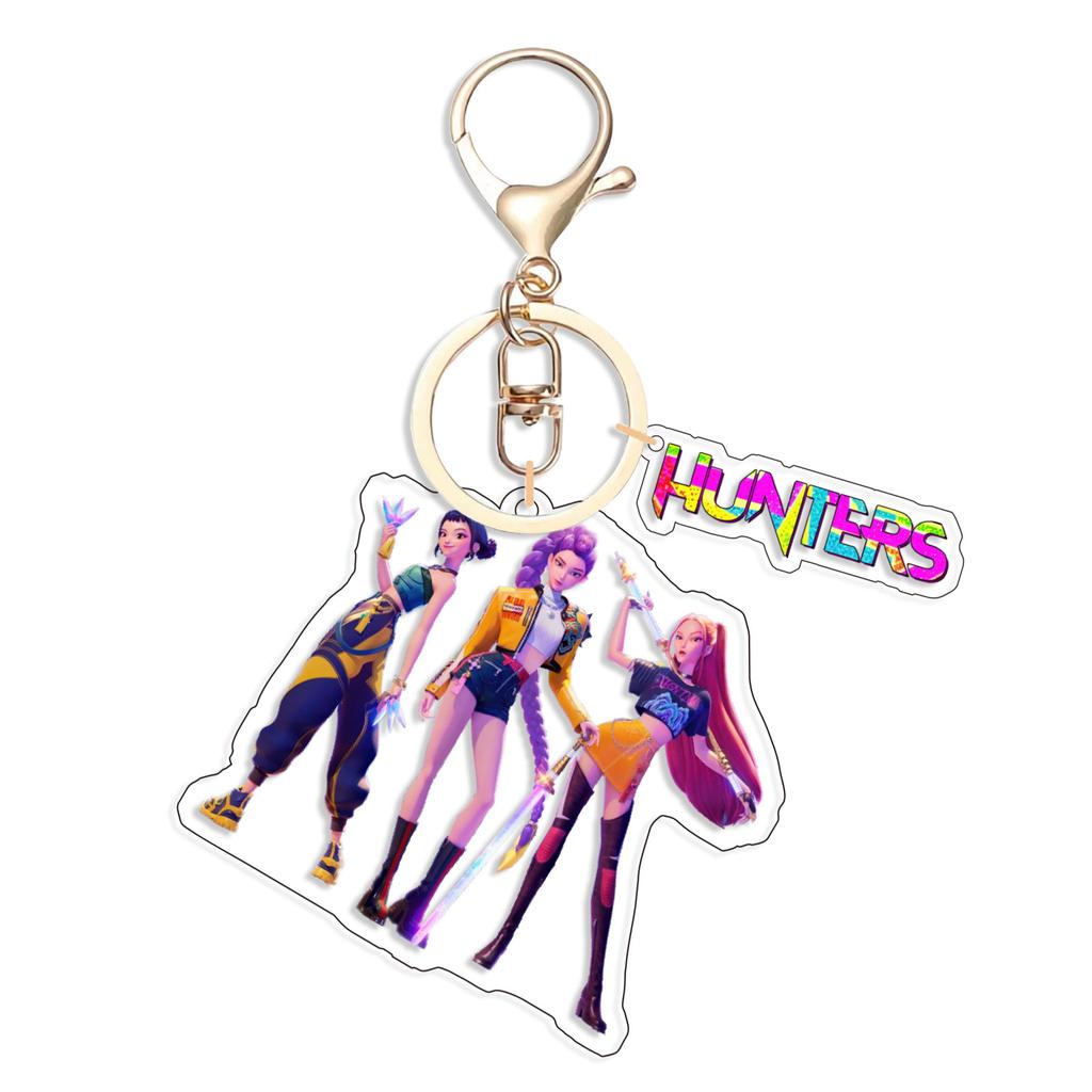Porte-clés Acrylique pour Chasseurs de Démons Populaire Kpop Huntr-X Mira Rumi Zoey Saja Garçons Sac à Dos Pendentif de Voiture Cadeau Exquis