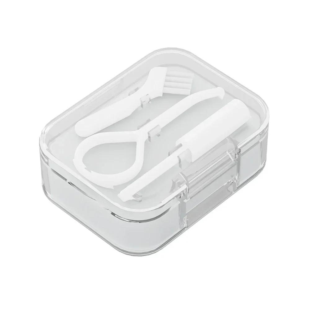 Double Layers Denture Box Braces Storage Box with Teeth Cases Bath Cleaning Case Denture Cleaning Tooth Storage Portable Case