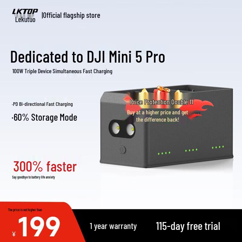 LKTOP 100W Fast Charger for DJI Mini Drones