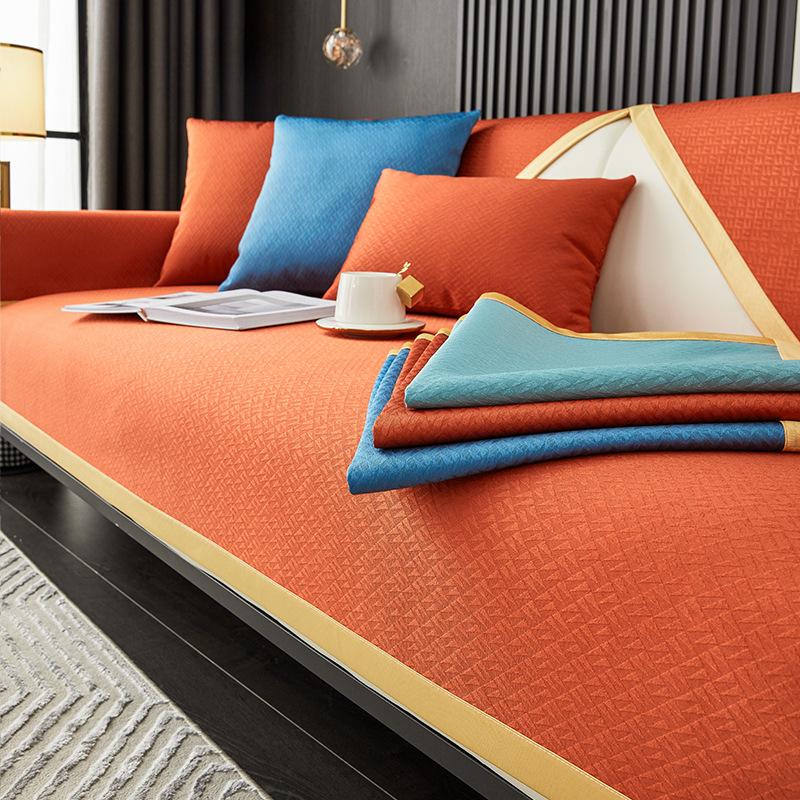 

Подушка для дивана Four Seasons Универсальная нескользящая подушка Современный простой и высококачественный однотонный чехол для дивана Полотенце для спинки Ткань для чехла на диван 70*70cm