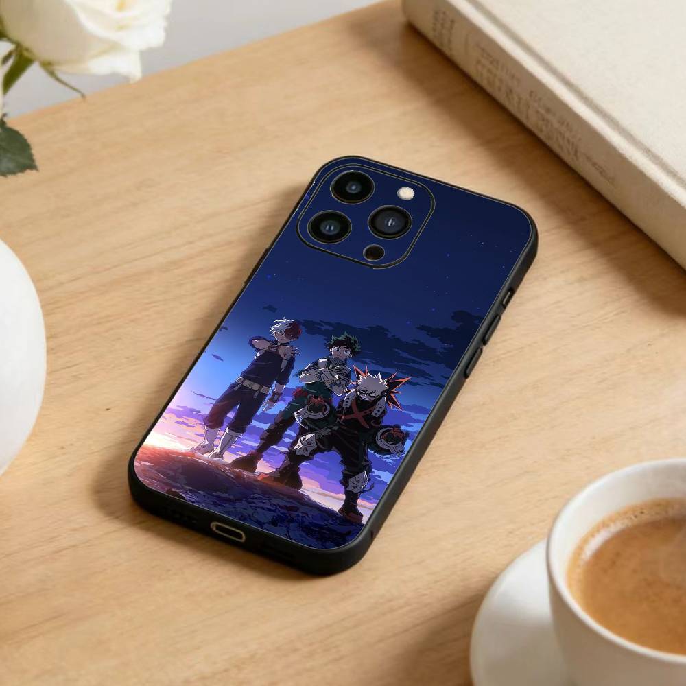 Katsuki Bakugo Hero Academia Handyhülle Für iPhone17,16,15,14,13,12 Plus,Max Weiches Silikon Schwarze Hülle