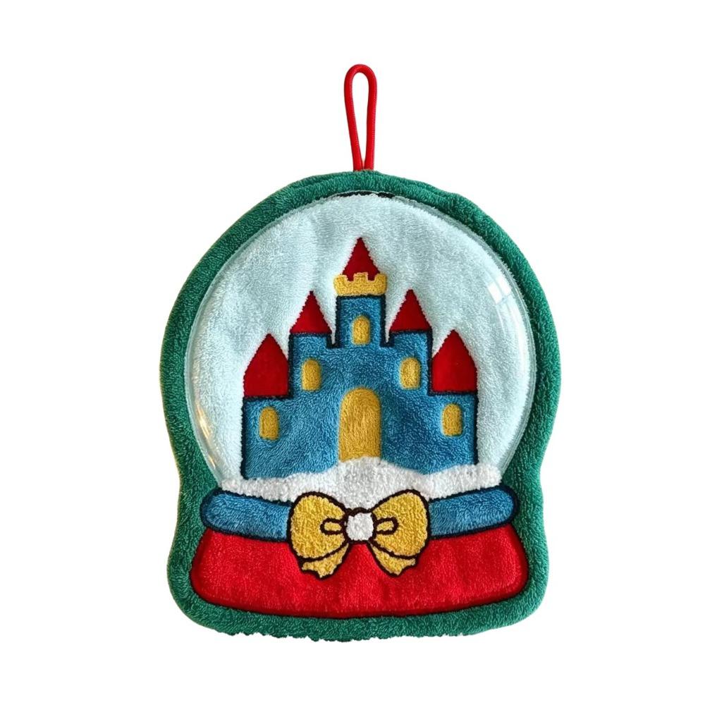 Quick-drying Christmas Tree Hand Towel Absorbent Santa Claus Handkerchief Xmas Decor