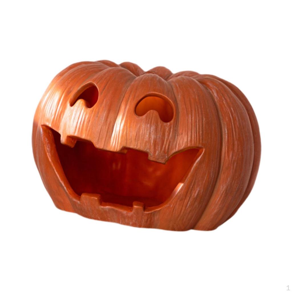 Pumpkin Tealight Candle Holder Halloween Decoration Desk Party Favor Dining Table Resin Candlestick