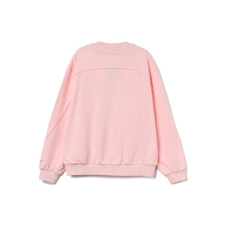Li Ning X Disney Sweatshirts Women's Rose Pink Crew Neck Moderate Regular AWDR330-8