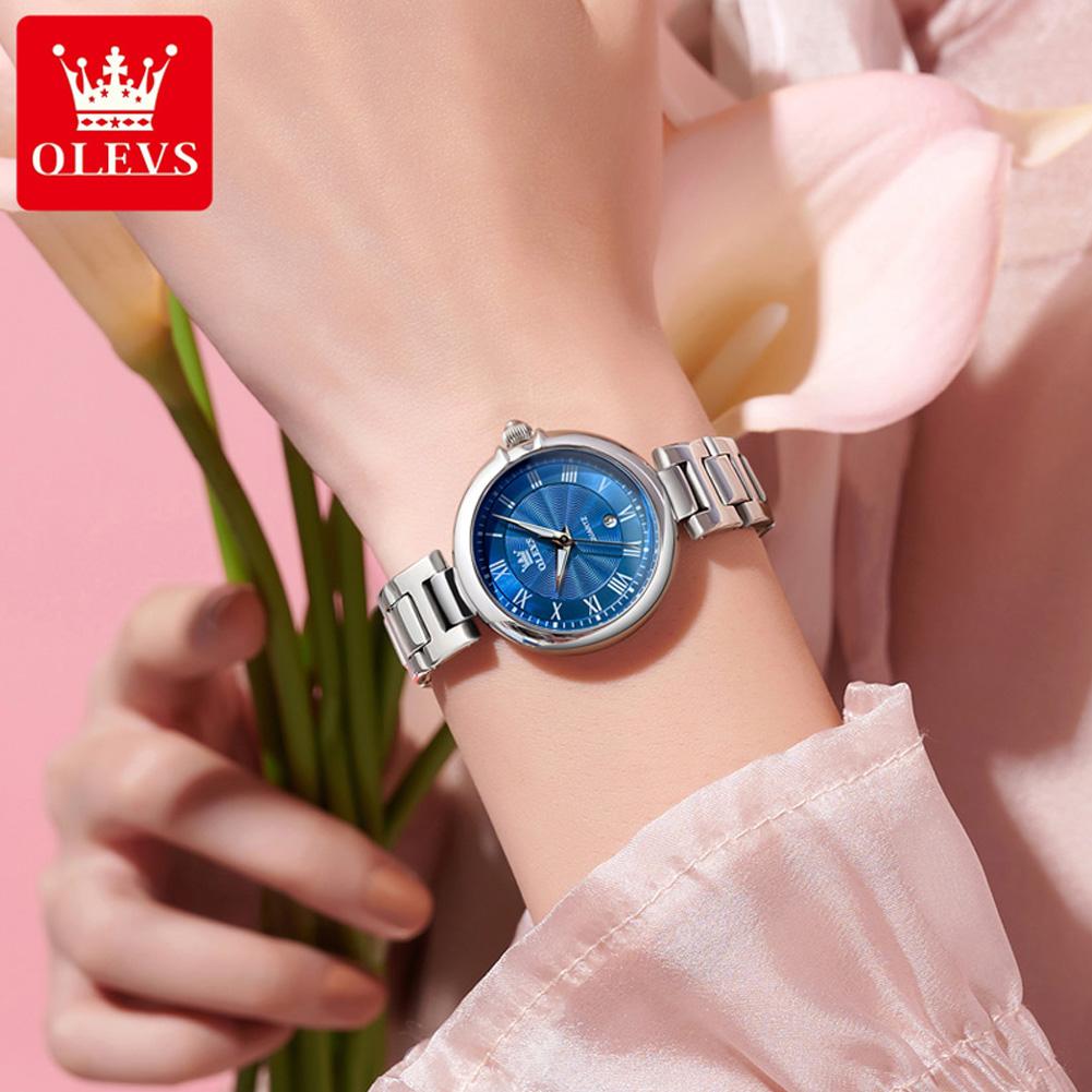 Women's Watches Simple Elegant Original Quartz Wristwatch Waterproof Stainless Steel Luminous Date Ladies Dress Watches Clock