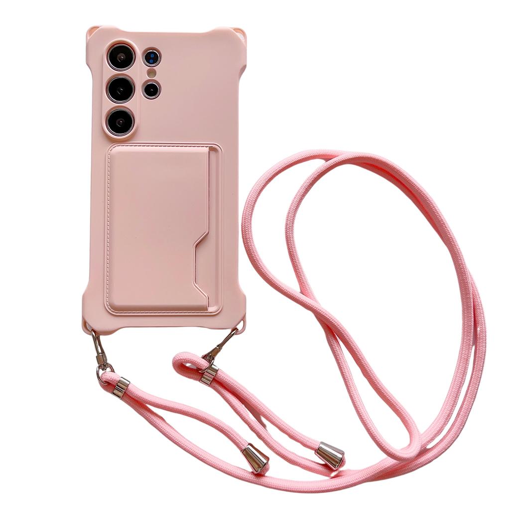 New Side Card Phone Case Samsung S25U Samsung S24 Card Bag Phone Case Oblique Lanyard Case A53 Suitable