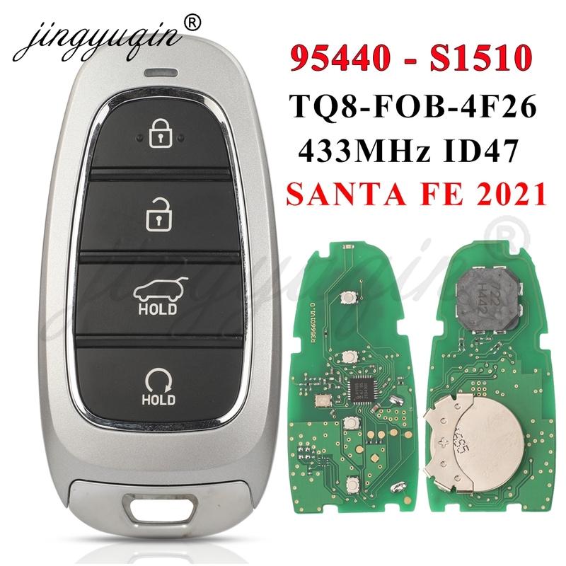 jingyuqin 95440-S1510 For HYUNDAI Santa Fe 22 Smart Proximity Keyless Remote Car Key FOB Control 433MHZ 47 Chip