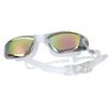 Myopia Goggles, Swimming Goggles, Silicone Swimming Goggles, Anti-Fog And Waterproof Men'S And Women'S Large-Frame Electroplated Glasses