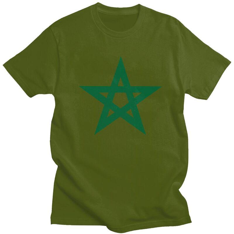 Custom Morocco Flag Tshirts for Men Short Sleeve Casual T Shirt Moroccan Proud Patriotic Tshirt Loose Fit 100 Cotton Tee