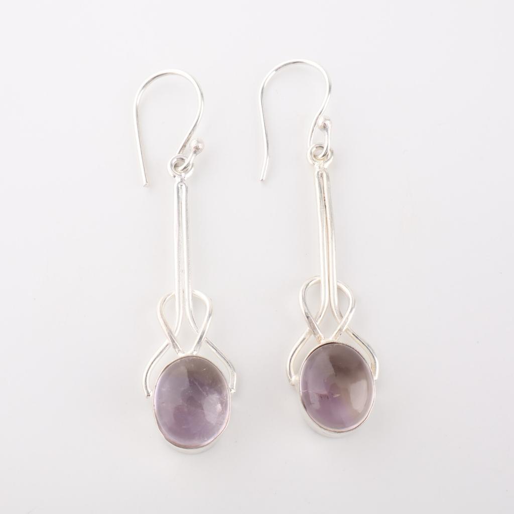 Ametrine Gemstone 925 Sterling Silver Jewelry Handmade Earrings 1.76" For Gift EE-171-29