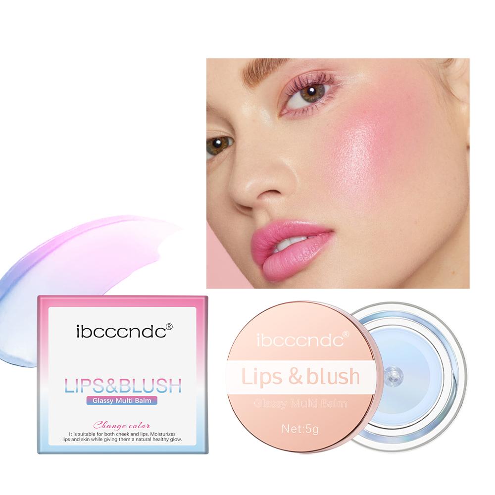 Temperature-changing Blush Transparent Color-changing Gel High-gloss Blush Cream Natural Nude Makeup Rouge Blush