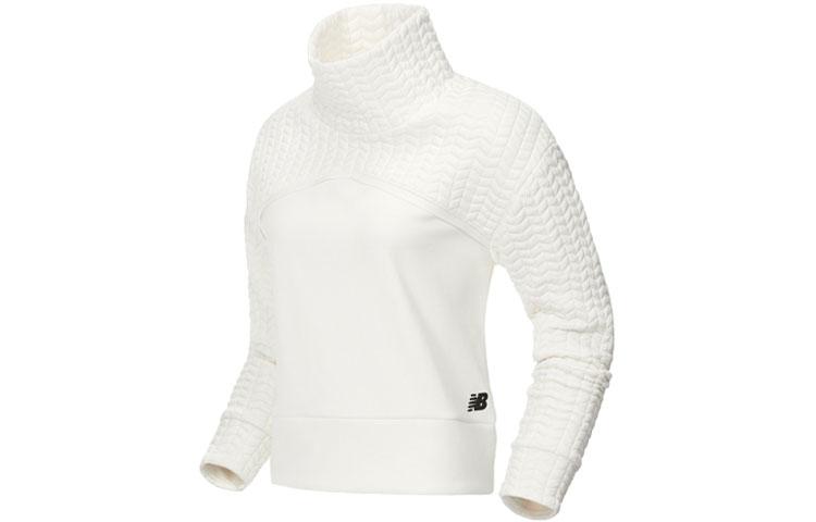 New Balance Sweatshirts Women s White Turtleneck Moderate Regular WT13119-SST L