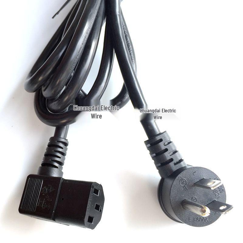 US Standard 90-Degree C5 Flat L-Shaped Three-Pin Power Cord