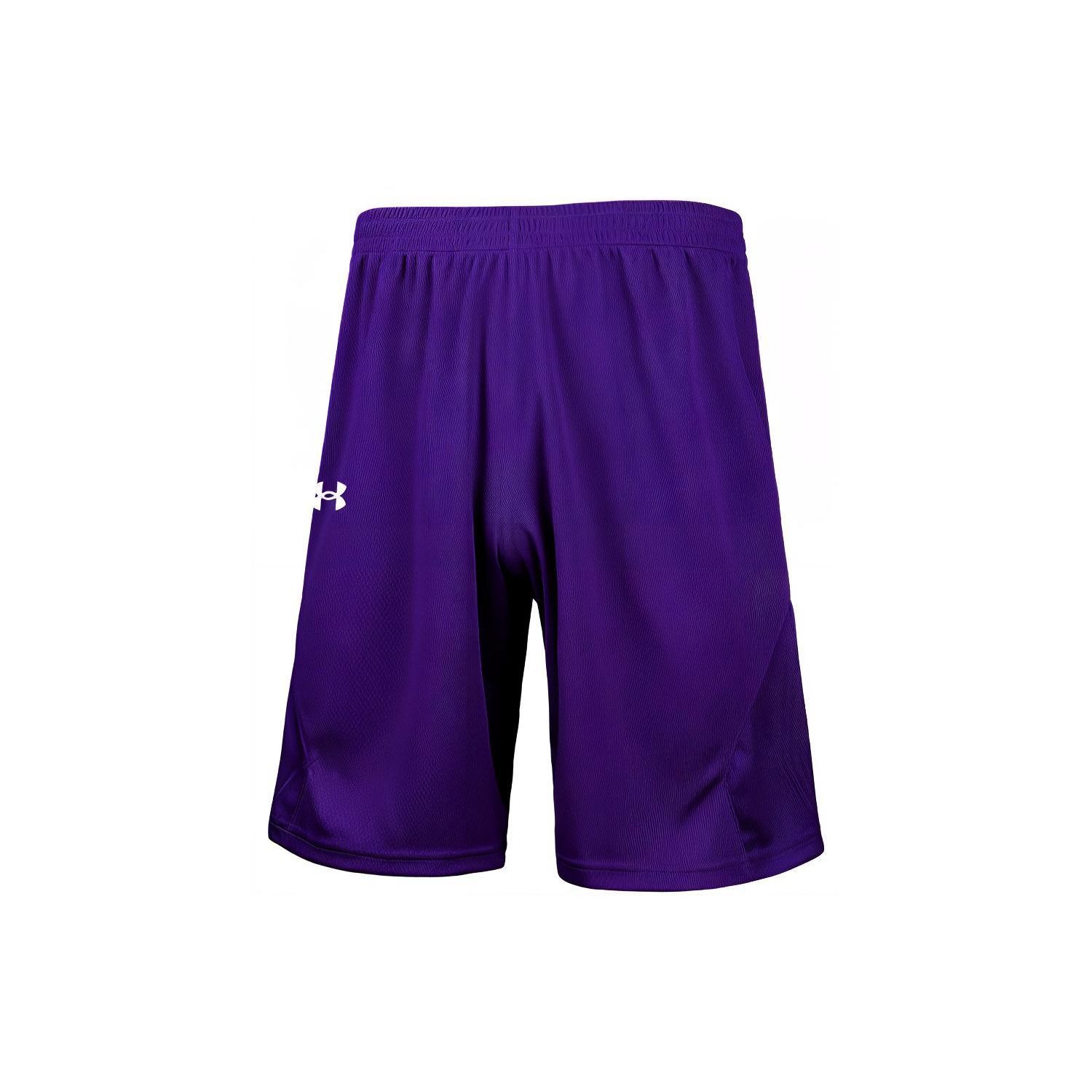 

Under Armour Logo Print Basketball Knit Shorts Men shorts Purple 22500202-500 L