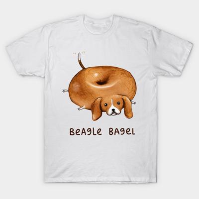 T Shirt Women Beagle Bagel Harajuku Print Kawaii Tshirt Summer Short Sleeve Female T-Shirt Top Tee