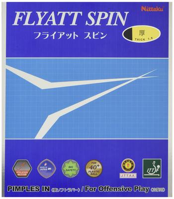 Gomma da ping pong Nittaku Fly a Spin Back Soft Tension Nero Spesso NR-8569 (Velocità)