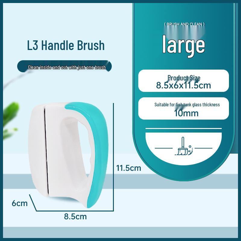 Magnetic Algae Scraper: Double-Sided Fish Tank Brush with Cleaning Tool