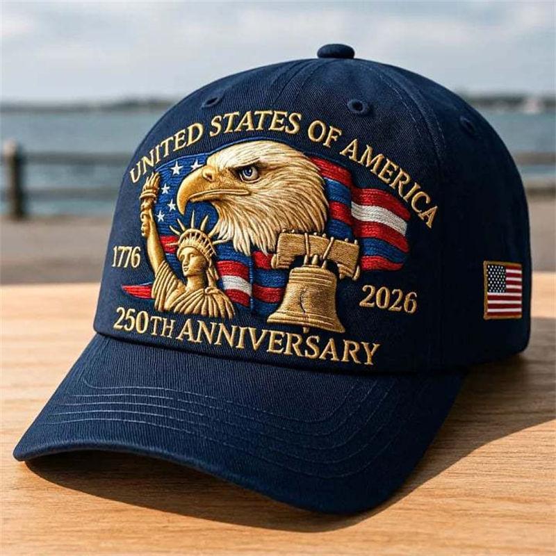 Eagle United States 250th Anniversary Hat Adjustable Printed Baseball Cap Outdoor Casual Hats Gifts GZW