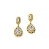 Temperament Light Luxury Design Water Drop Shaped Earrings High Sense Zircon Personalized Stud Earrings