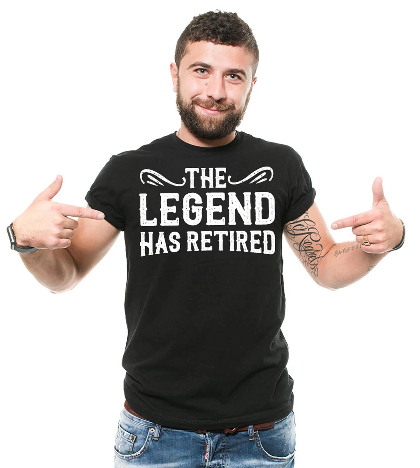 The Legend Has Retired Shirt Funny Retirement Gift Tee Mens Retired Shirts 2XL